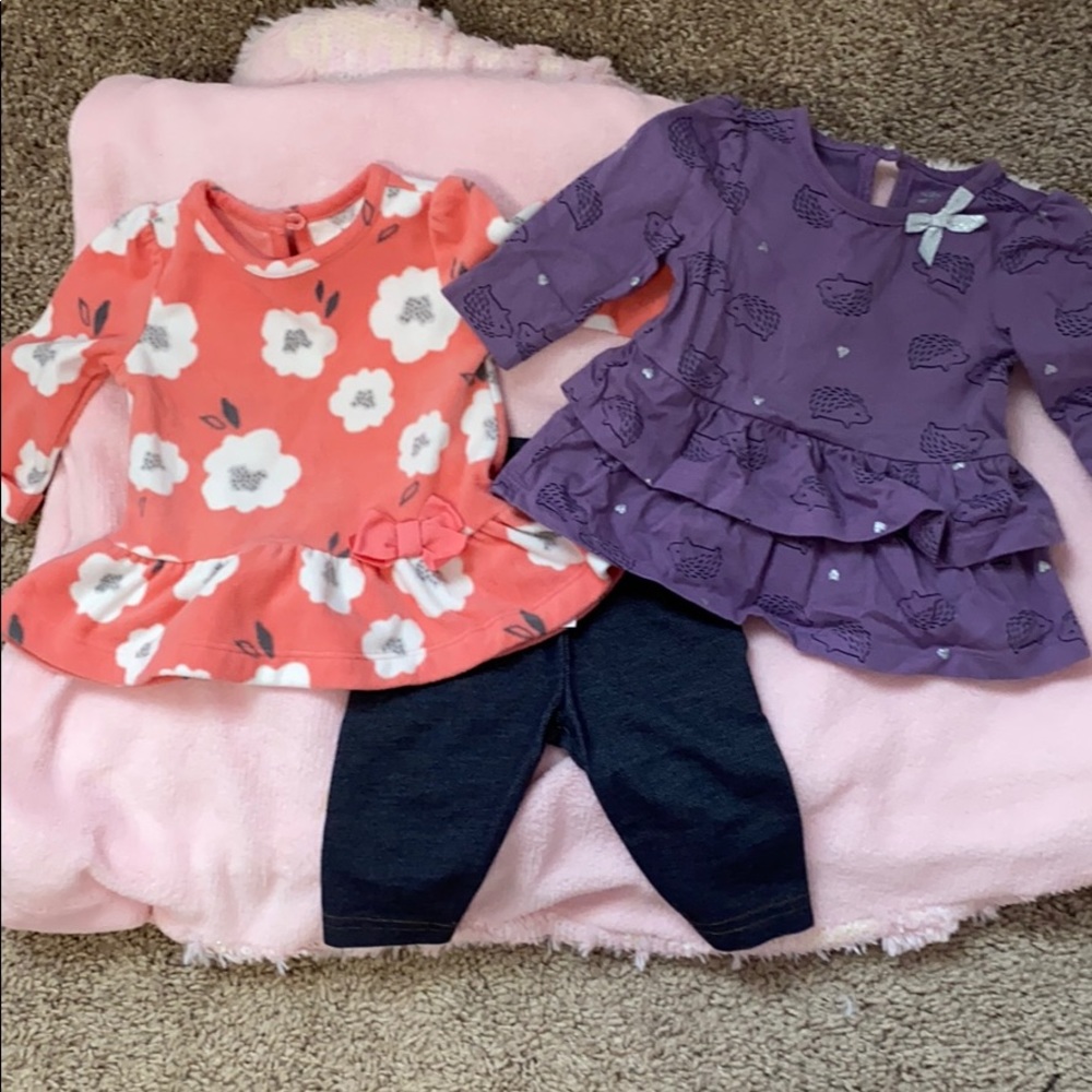 Baby girl tops and one bottom